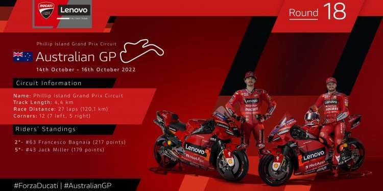 The Ducati Lenovo Team is already in Phillip Island for the Australian GP