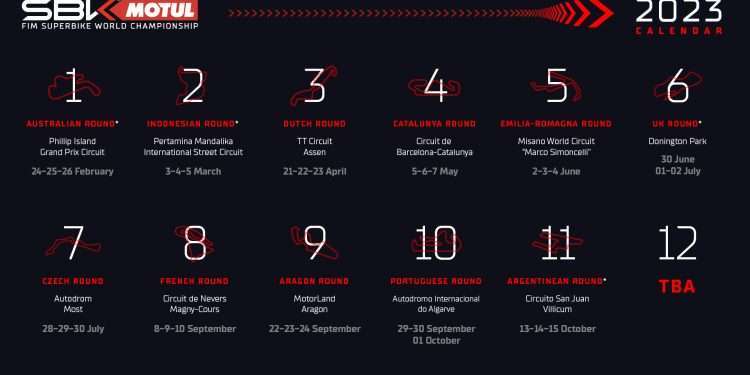 2023 WorldSBK calendar unveiled