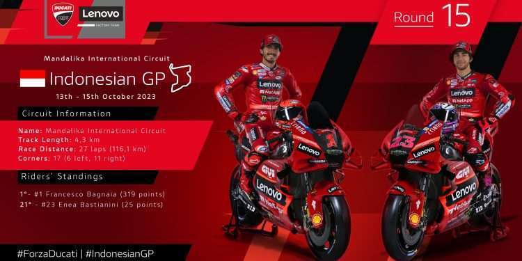 Ducati Lenovo MotoGP: Bastianini is back on track alongside Bagnaia at Mandalika