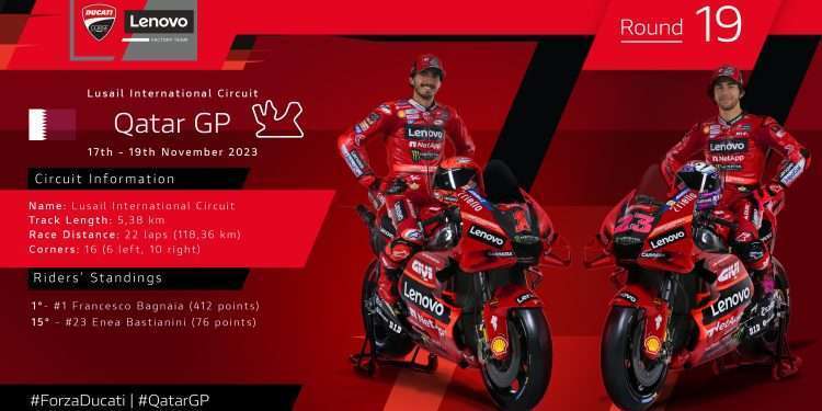Bagnaia and Bastianini ready to tackle the night race at Lusail this weekend
