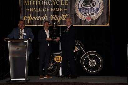 CAN-AM PRESENTED WITH THE BAR AND HEDY HODGSON AWARD AT THE CANADIAN MOTORCYCLE HALL OF FAME