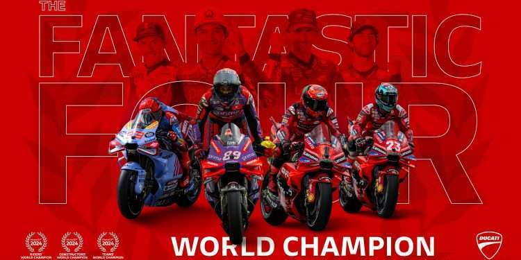 Ducati dominates the MotoGP and wins the World Title for the third consecutive year