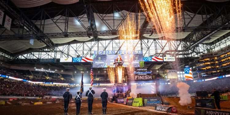 Cooper Webb Takes Detroit Supercross and Ties Points Chase