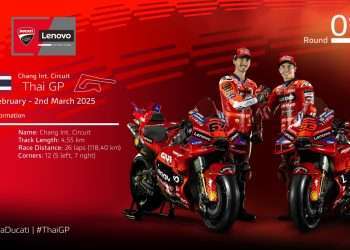 The Ducati Lenovo Team at Buriram for the inaugural Grand Prix of the 2025 season