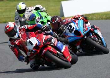 CSBK: Guerin stuns Young to sweep round two as title lead changes in AMP