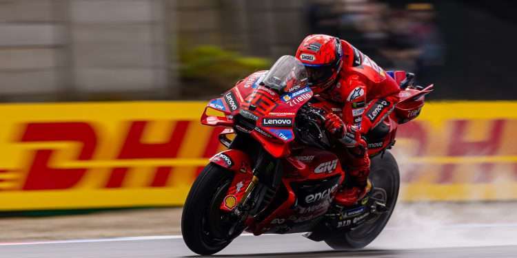 MotoGP: Marc Márquez and the Ducati Lenovo Team lead day one at Brno.