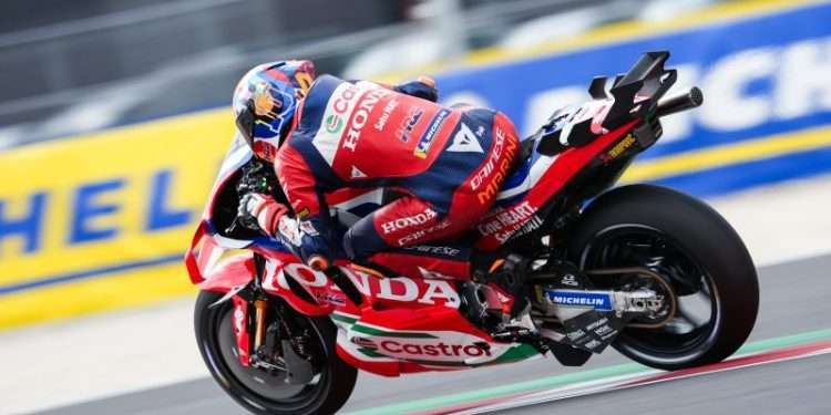 Marini chases podium in best Saturday of the year for Honda HRC Castrol