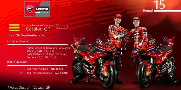 MotoGP: Round 15 for the Ducati Lenovo Team in Catalunya