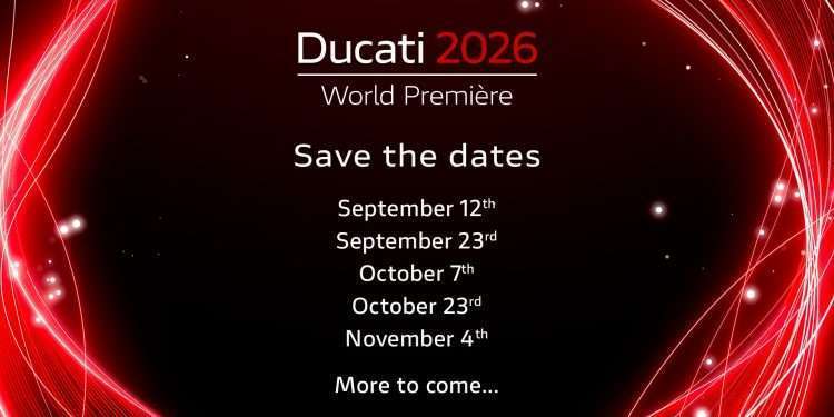 Ducati World Première 2026: Ducati’s new model presentations begin on September 12